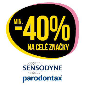 Využijte neklubové nabídky slevy minimálně 40 % na celé značky Parodontax a Sensodyne!