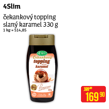 4Slim - čekankový topping slaný karamel 330 g