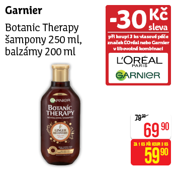 Garnier - Botanic Therapy šampony 250 ml, balzámy 200 ml