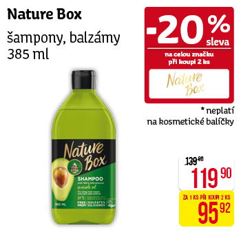 Nature Box - Šampony, balzámy 385ml