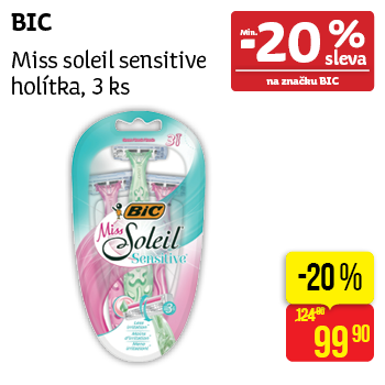 BIC - Miss soleil sensitive holítka 3 ks