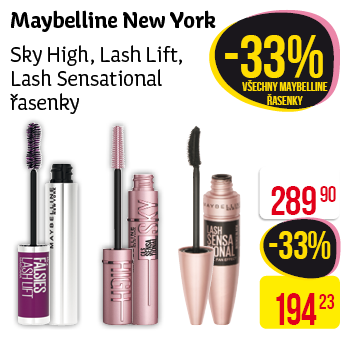 Maybelline New York - Sky High, Lash Lift, Lash sensational řasenky