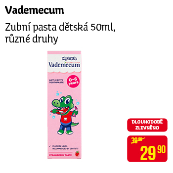Vademecum - Zubní pasta dětská 50ml, různé druhy