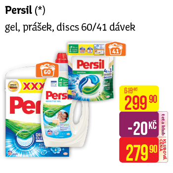 Persil - gel, prášek, disc 60/41 dávek