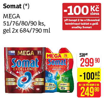 Somat - MEGA 51/76/80/90 ks, gel 2x 
