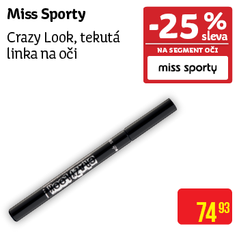 Miss Sporty - Crazy Look, tekutá linka na oči