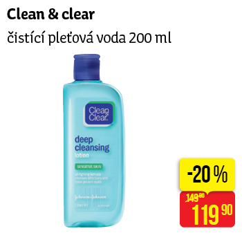 Clean & clear - čistící pleťová voda 200 ml