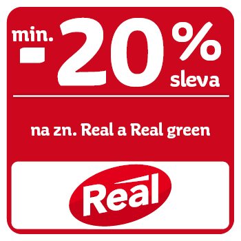 Využijte neklubové nabídky - sleva min. 20 % na značku Real a Real green!