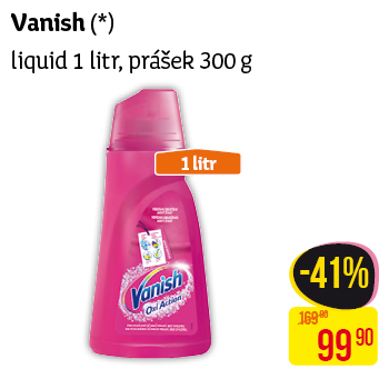 Vanish - Liquid 1litr, prášek 300g