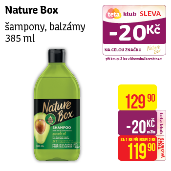 Nature Box - šampony, balzámy 385 ml