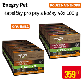 Energy Pet - Kapsičky pro psy a kočky 48x100g