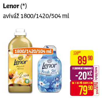 Lenor - aviváž 1800/1420/504 ml