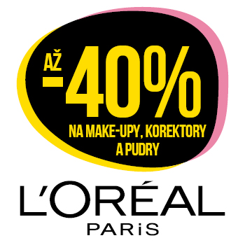 Využijte neklubové nabídky - sleva až 40% na make-upy, pudry a korektory značky L'Oréal Paris!