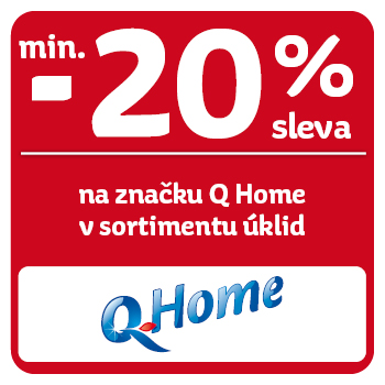 Využijte neklubové nabídky - sleva min. 20% na sortiment úklidu značky Q Home!