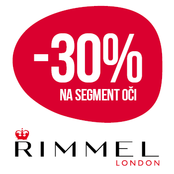 Využijte neklubové nabídky slevy 30 % na segment tvář značky Rimmel London!