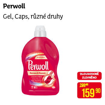 Perwoll - Gel, Caps, různé druhy