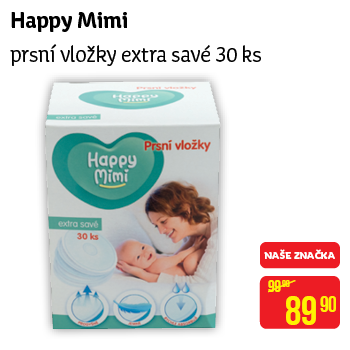 Happy Mimi - prsní vložky extra savé 30 ks