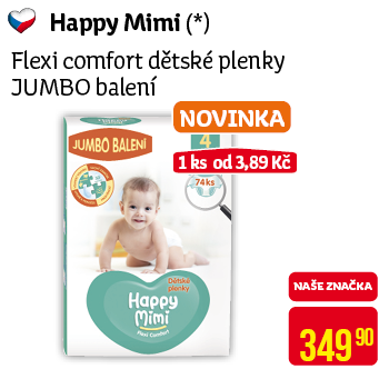 Happy Mimi - Flexi comfort dětské plenky JUMBO balení