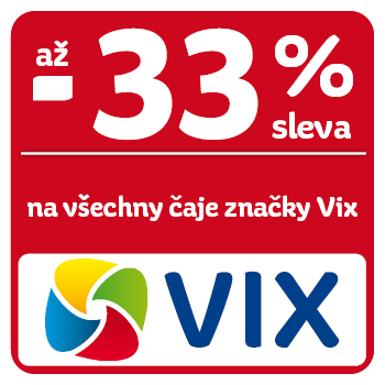 Využijte neklubové nabídky - sleva až 33 % na všechny čaje značky VIX!