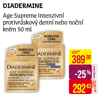 DIADERMINE - Age Supreme intenzivní protivráskový denní nebo noční krém 50 ml