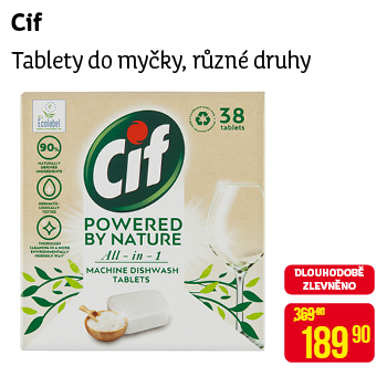 Cif - Tablety do myčky, různé druhy