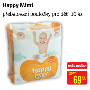 Happy Mimi - přebalovací podložky pro děti 10 ks