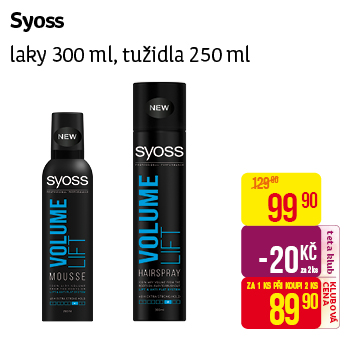Syoss - Laky 300ml, tužidla 250ml