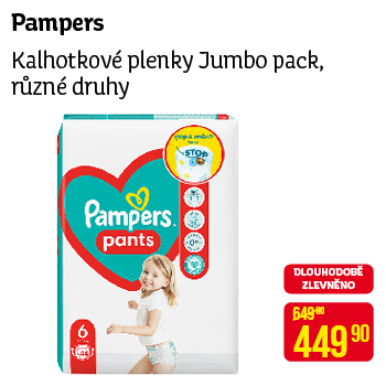 Pampers - Kalhotkové plenky Jumbo pack, různé druhy