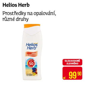 Helios Herb - Prostředky na opalování, různé druhy