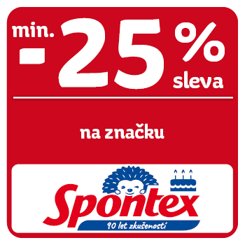 Využijte neklubové nabídky slevy min. 25 % na celou značku Spontex!
