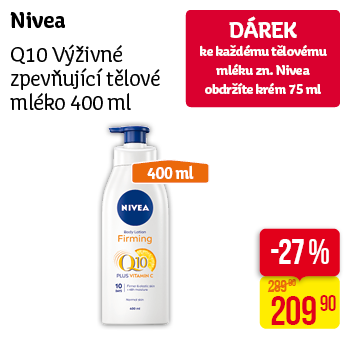 Nivea - Q10 Výživné zpevňující tělové mléko 400ml