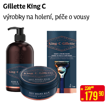 Gillette King C - výrobky na holení, péče o vousy