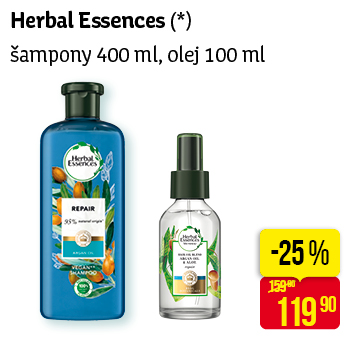 Herbal Essences - šampony 400 ml, olej 100 ml