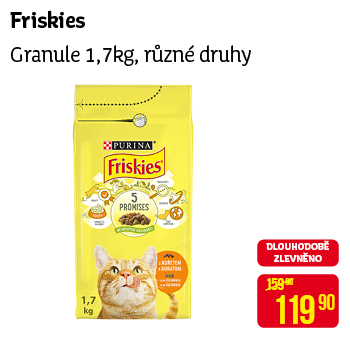 Friskies - Granule 1,7kg, různé druhy