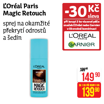 L'Oréal Paris Magic retouch - sprej na okamžité překrytí odrostů a šedin