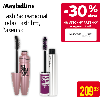Maybelline - Lash Sensational nebo Lash lift, řasenka
