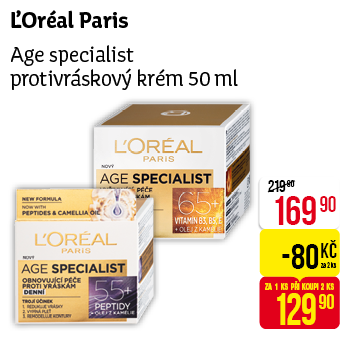 L'Oréal Paris - Age specialist protivráskový krém 50 ml