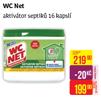 WC Net - aktivátor septiků 16 kapslí
