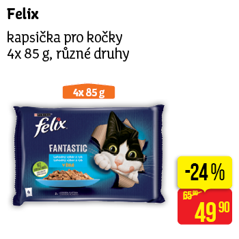 Felix - kapsička pro kočky 4x 85 g, různé druhy