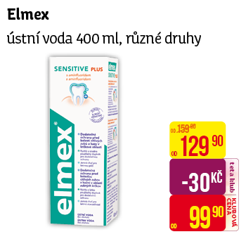 Elmex - Ústní voda 400ml, různé druhy