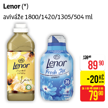 Lenor - aviváže 1800/1420/1305/504 ml