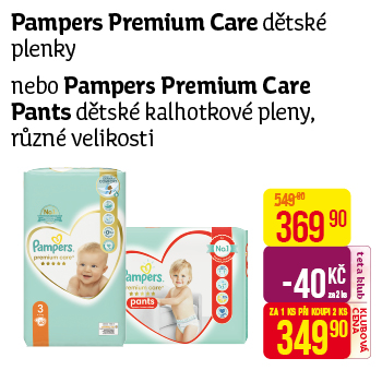 Pampers Premium Care - Dětské planky nebo kalhotkové plenky, různé velikosti