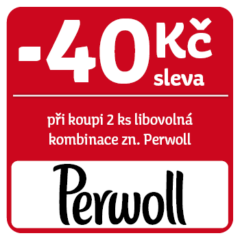 Využijte neklubové nabídky slevy 40 Kč při nákupu 2 ks libovoných produktů značky Perwoll!