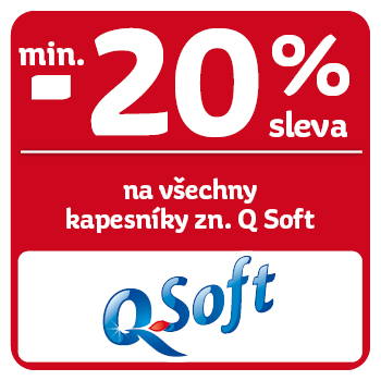 Využijte neklubové nabídky - sleva min. 20% na všechny kapesníky značky Q Soft!