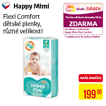 Happy Mimi - Flexi Comfort dětské plenky, různé velikosti