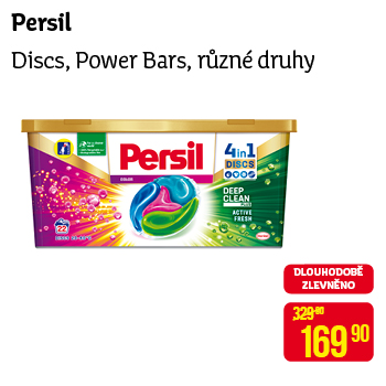 Persil - Discs, Power Bars, různé druhy