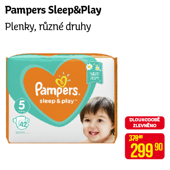 Pampers Sleep&Play - Plenky, různé druhy