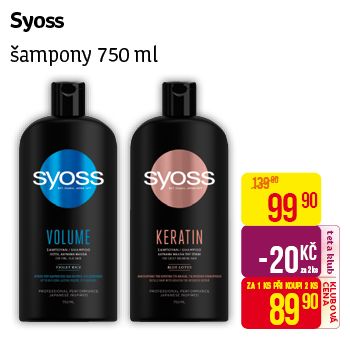 Syoss - Šampony 750ml
