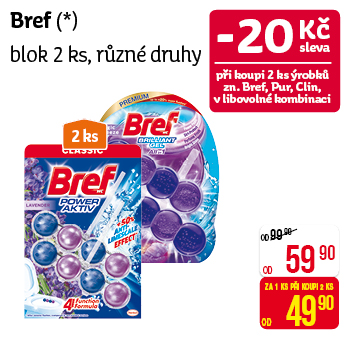 BREF blok - 2 ks, různé druhy