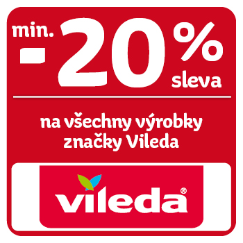 Využijte neklubové nabídky slevy min 20 % na všechny výrobky značky Vileda!